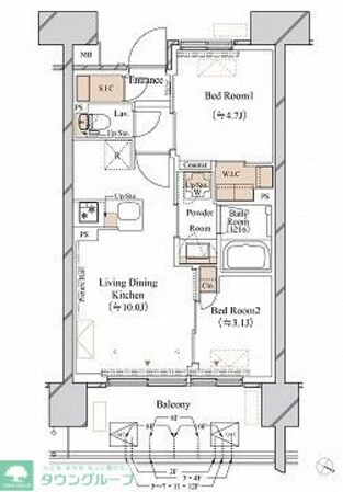 ブランシエスタ新丸子リバーフロの物件間取画像